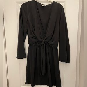 Topshop | Black Long Sleeve Low Neck Dress (S)